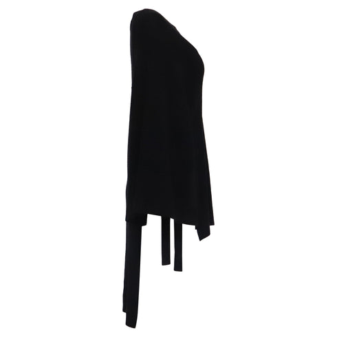 Women's Marni Oversized Knit Cape Sweater in Black Cotton