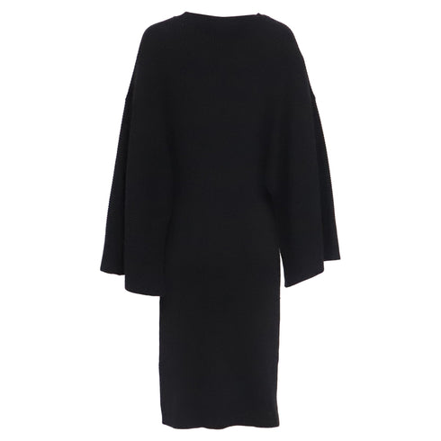 Women's Marni Oversized Knit Cape Sweater in Black Cotton