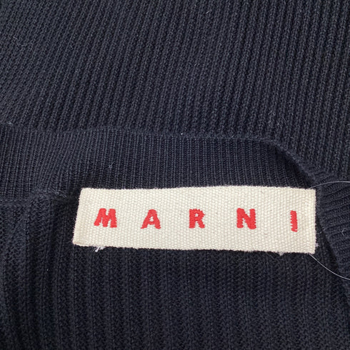 Women's Marni Oversized Knit Cape Sweater in Black Cotton