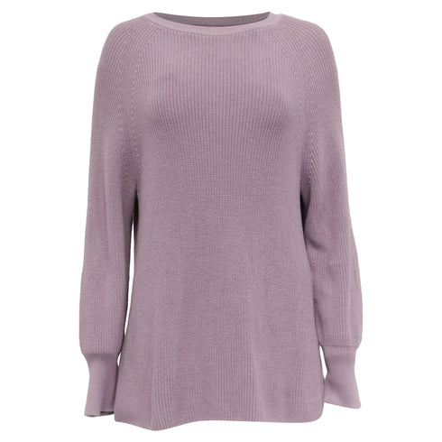 Women's Max Mara Knitted Pullover in Purple Cotton