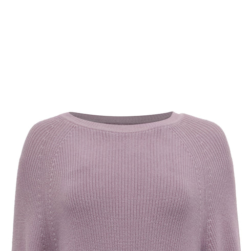 Women's Max Mara Knitted Pullover in Purple Cotton