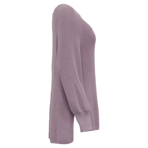 Women's Max Mara Knitted Pullover in Purple Cotton