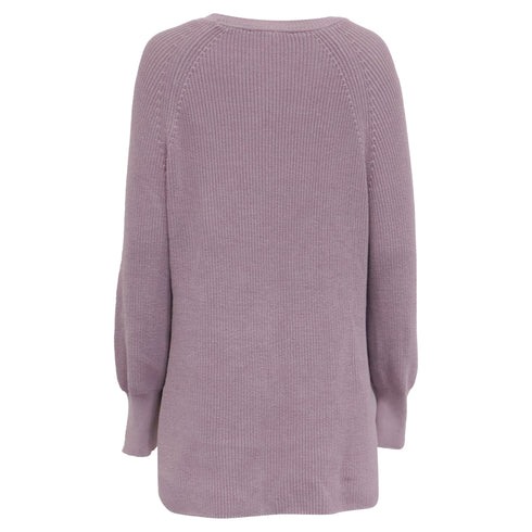 Women's Max Mara Knitted Pullover in Purple Cotton