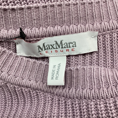 Women's Max Mara Knitted Pullover in Purple Cotton