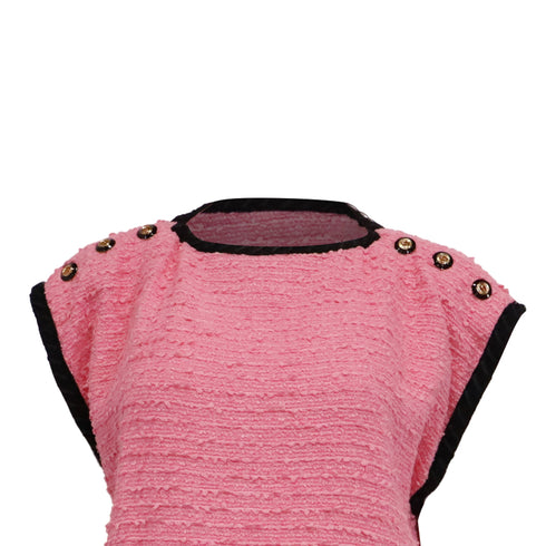 Women's Gucci Embroidered Mini Dress in Pink Tweed