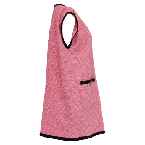 Women's Gucci Embroidered Mini Dress in Pink Tweed