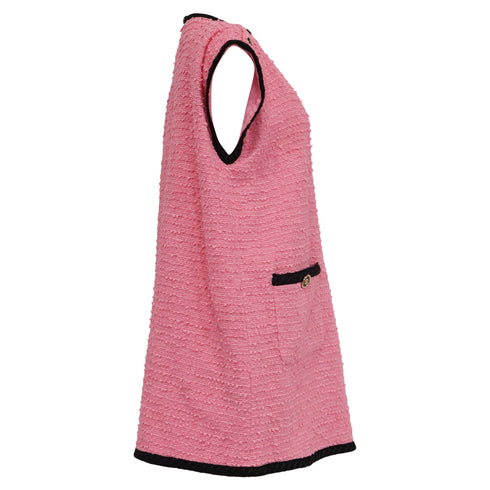Women's Gucci Embroidered Mini Dress in Pink Tweed