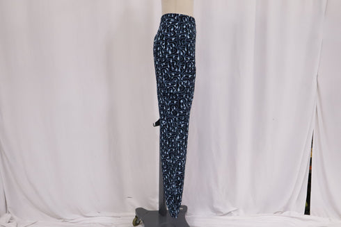 Women's Burberry Monogram Wideleg Pants in Multicolor Silk