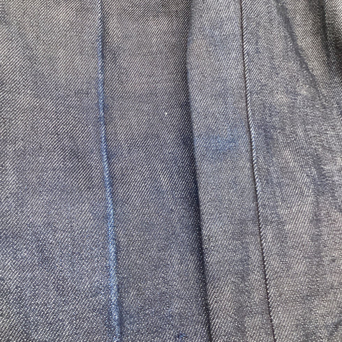 Women's Burberry Straight Leg Denim Pants in Navy Blue Cotton