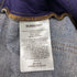 Women's Burberry Straight Leg Denim Pants in Navy Blue Cotton
