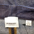 Women's Burberry Straight Leg Denim Pants in Navy Blue Cotton