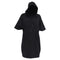 Women's McQ Aleander McQueen Flag Hoodie Short Dress in Black Cotton
