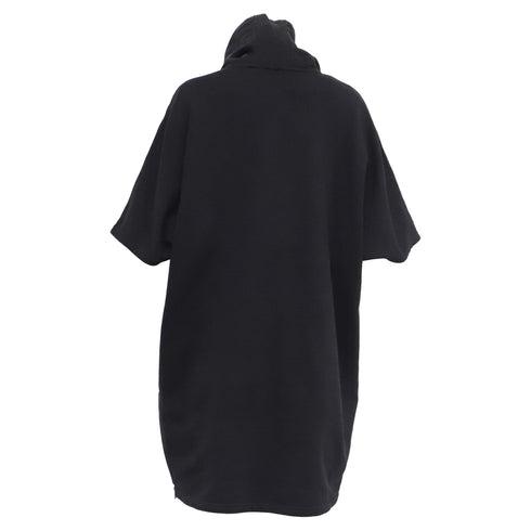Women's McQ Aleander McQueen Flag Hoodie Short Dress in Black Cotton