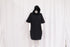 Women's McQ Aleander McQueen Flag Hoodie Short Dress in Black Cotton