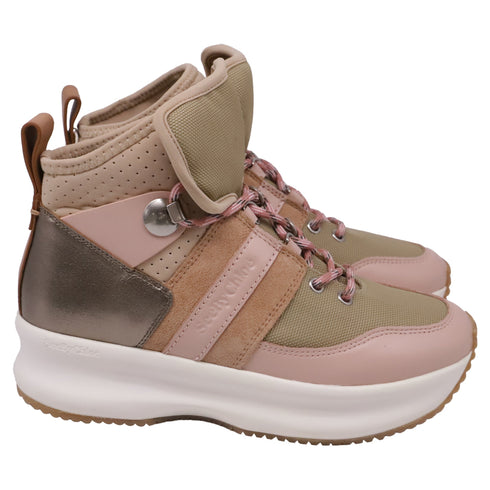 Women's See by Chloe Casey High-Top Sneakers in Multicolor Canvas and Leather