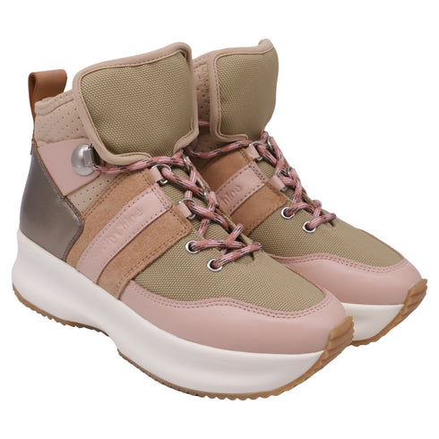 Women's See by Chloe Casey High-Top Sneakers in Multicolor Canvas and Leather