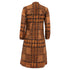 Women's Burberry Brit Irenie Printed Midi Shirt Dress in Brown Cotton
