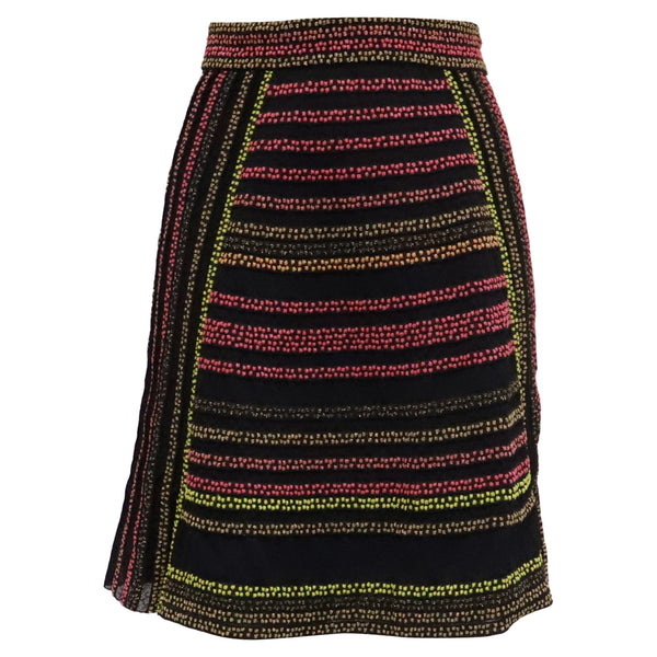 Women's Missoni Knitted Striped Midi Skirt in Multicolor Polyamide