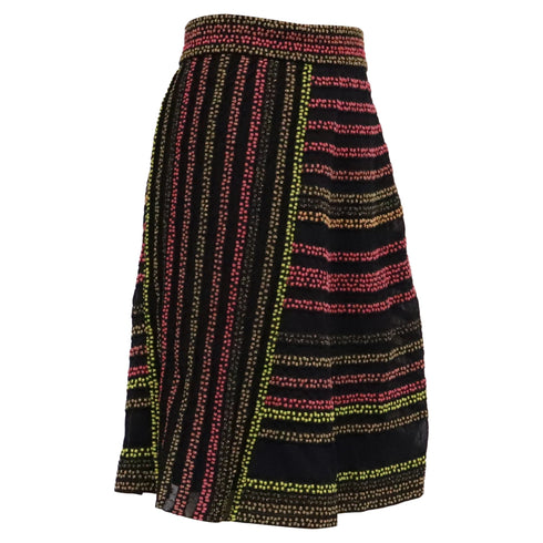 Women's Missoni Knitted Striped Midi Skirt in Multicolor Polyamide