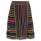 Women's Missoni Knitted Striped Midi Skirt in Multicolor Polyamide