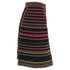 Women's Missoni Knitted Striped Midi Skirt in Multicolor Polyamide