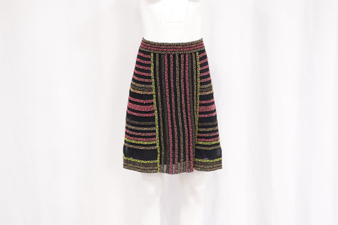 Women's Missoni Knitted Striped Midi Skirt in Multicolor Polyamide