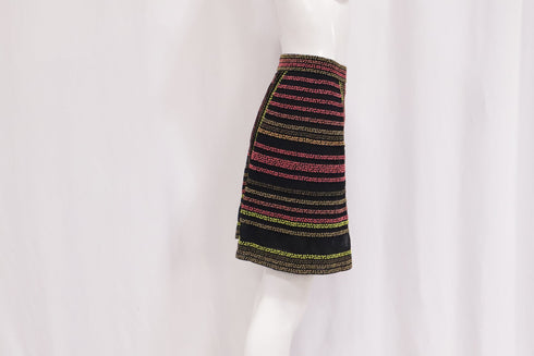 Women's Missoni Knitted Striped Midi Skirt in Multicolor Polyamide