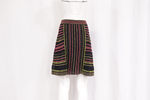 Women's Missoni Knitted Striped Midi Skirt in Multicolor Polyamide