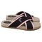 Men's Christian Louboutin Hot Cross Slide Sandals in Black Canvas