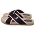 Men's Christian Louboutin Hot Cross Slide Sandals in Black Canvas