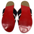 Men's Christian Louboutin Hot Cross Slide Sandals in Black Canvas