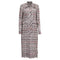 Women's Burberry Scribble Check Midi Dress in Multicolor Silk