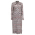 Women's Burberry Scribble Check Midi Dress in Multicolor Silk