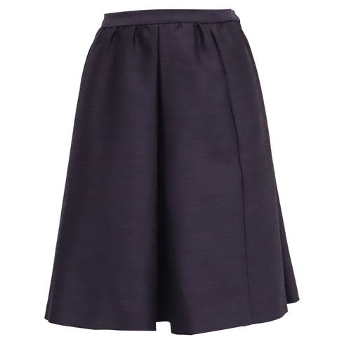 Women's Bottega Veneta Midi Full Skirt in Violet Wool