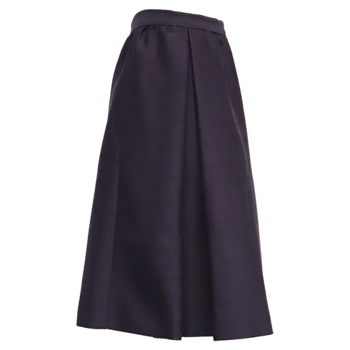 Women's Bottega Veneta Midi Full Skirt in Violet Wool