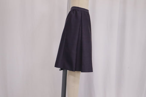 Women's Bottega Veneta Midi Full Skirt in Violet Wool