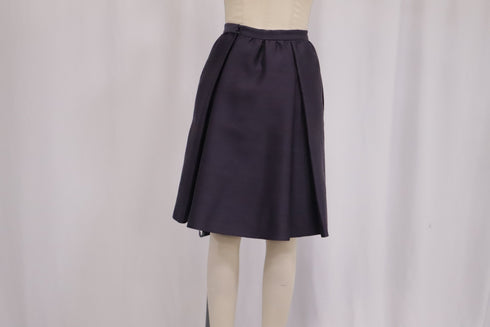 Women's Bottega Veneta Midi Full Skirt in Violet Wool