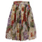 Women's Dolce & Gabbana Floral-Print Midi Skirt in Multicolor Silk
