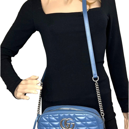 GG Marmont Shoulder Bag Mixed Matelasse Leather Small