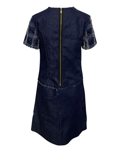 Women's Erdem Octavia Denim Dress in Blue Cotton