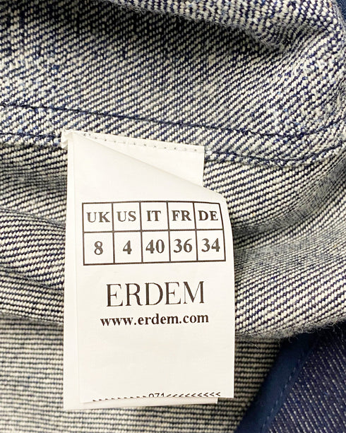 Women's Erdem Octavia Denim Dress in Blue Cotton