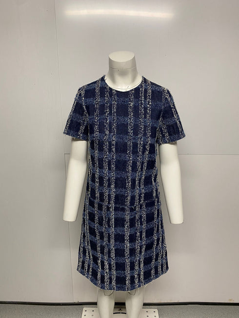 Women's Erdem Octavia Denim Dress in Blue Cotton