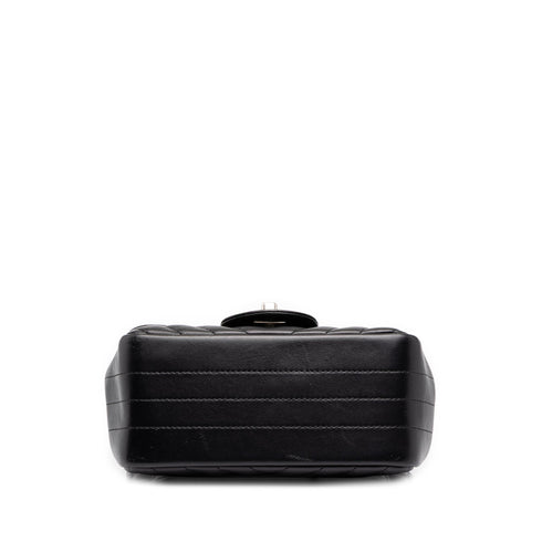 Square Classic Single Flap Bag Chevron Lambskin Mini