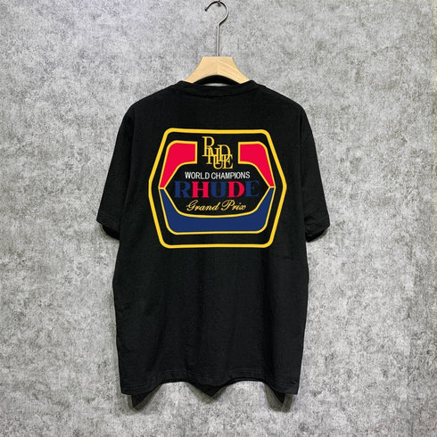 Rhude T-shirts Printed Trendy Pure Cotton