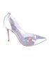 Women's Gianvito Rossi Plexi Laser Pumps in Silver Patent