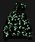 Bathing Ape Black and White Luminous Shark Coat High Quality Looped Fabric Hooded Shark Sweater