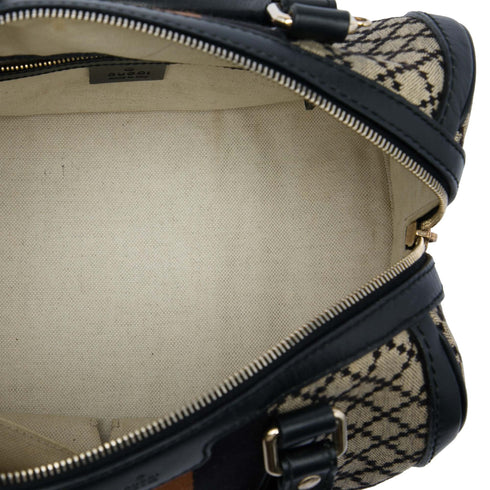 Vintage Web Boston Bag Diamante Canvas Small