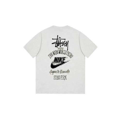 Stussy The Wide World Tribe T-Shirt Loose Casual T-Shirts Same for Men and Women