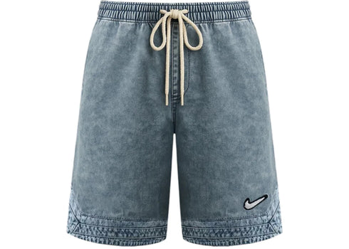 Nike Force Denim Fleece Shorts Blue Grey