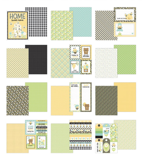 Doodlebug Design - Bee Happy Collection - bee happy 6x8 paper pad